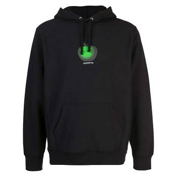Supreme Apple Logo Hoodie Black | ZA490PQ