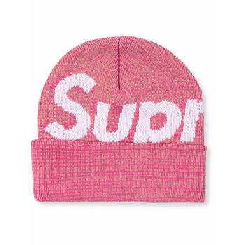 Supreme Big Logo Beanie Hats Pink | ZA112CE