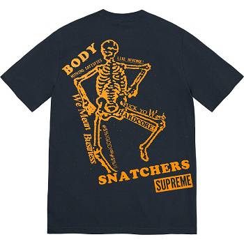 Supreme Body Snatchers Tee T Shirts Navy | ZA244BC