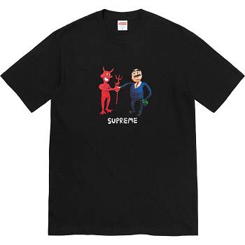 Supreme Business Tee T Shirts Black | ZA213LH