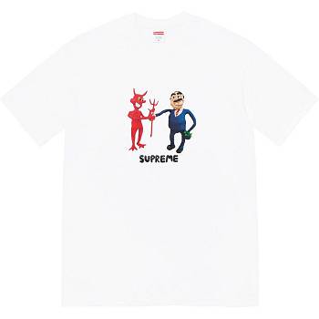Supreme Business Tee T Shirts White | ZA217VD