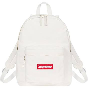 Supreme Canvas Backpack Bags White | ZA165VD