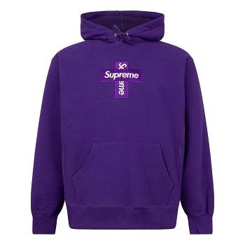 Supreme Cross Box Logo Hoodie Purple | ZA485TV