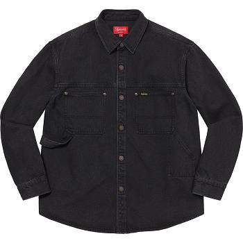 Supreme Denim Painter Shirts Black | ZA390FM
