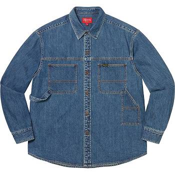 Supreme Denim Painter Shirts Blue | ZA391GL