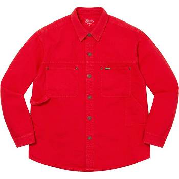 Supreme Denim Painter Shirts Red | ZA388SO