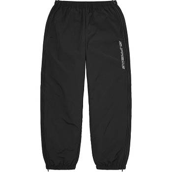 Supreme Full Zip Baggy Warm Up Pant Pants Black | ZA432RW