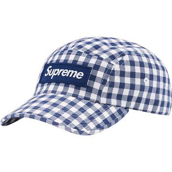 Supreme Gingham Camp Cap Hats Blue | ZA115NB