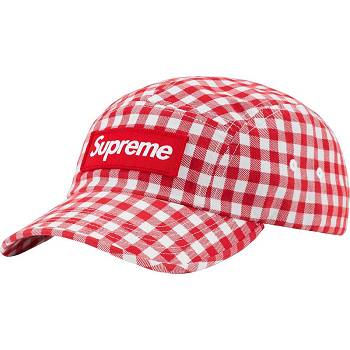 Supreme Gingham Camp Cap Hats Red | ZA114BC