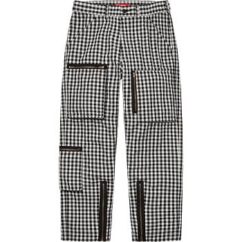 Supreme Gingham Flight Pant Pants Black | ZA392HK