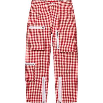 Supreme Gingham Flight Pant Pants Red | ZA393JJ