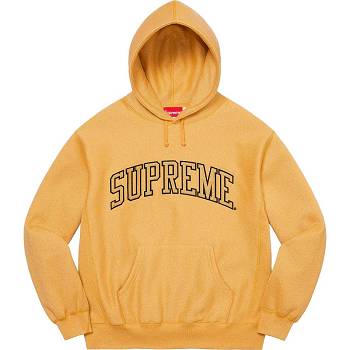 Supreme Glitter Arc Hooded Sweatshirts Gold | ZA297NB
