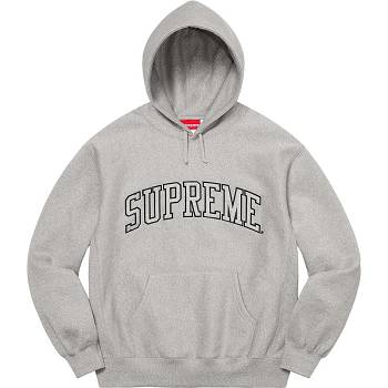 Supreme Glitter Arc Hooded Sweatshirts Grey | ZA299QZ