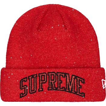 Supreme New Era® Metallic Arc Beanie Hats Red | ZA144WY