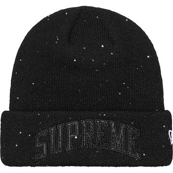Supreme New Era® Metallic Arc Beanie Hats Black | ZA146RW
