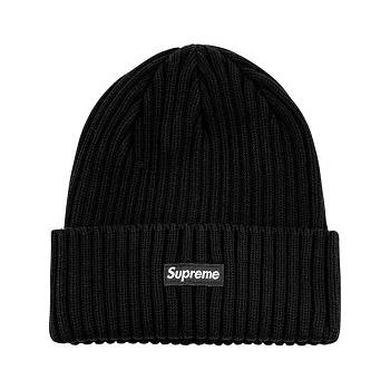 Supreme Overdyed Logo Beanie Hats Black | ZA108KI