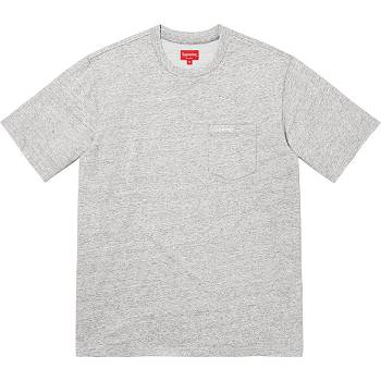 Supreme S/S Pocket Tee Sweaters Grey | ZA319XF