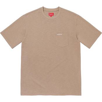 Supreme S/S Pocket Tee Sweaters Khaki | ZA317LH