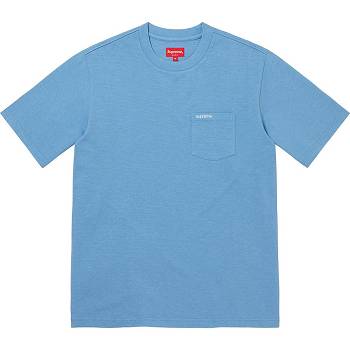 Supreme S/S Pocket Tee Sweaters Turquoise | ZA316KI