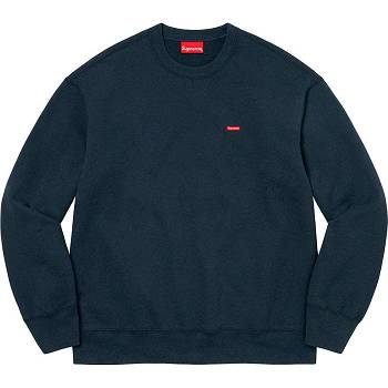 Supreme Small Box Crewneck Sweatshirts Navy | ZA284SO