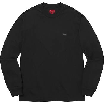 Supreme Small Box L/S Tee Sweaters Black | ZA342KI