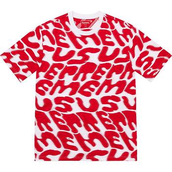 Supreme Stacked Intarsia S/S Top Sweaters White / Red | ZA311DN