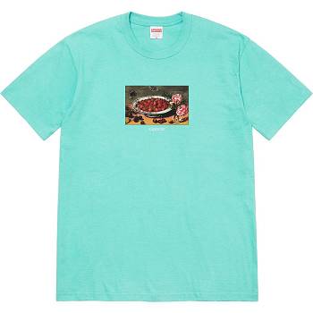 Supreme Strawberries Tee T Shirts Aqua | ZA247QZ