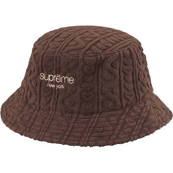 Supreme Terry Pattern Crusher Hats Brown | ZA143QZ