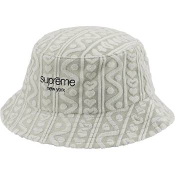 Supreme Terry Pattern Crusher Hats Grey | ZA140BC