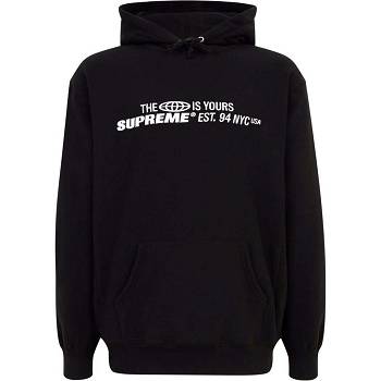 Supreme The World Is Yours Printed Hoodie Black | ZA463OR