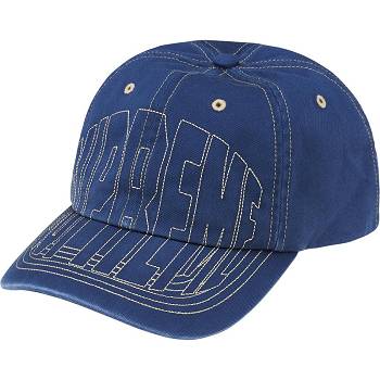 Supreme Visor Stitch 6-Panel Hats Navy | ZA126PQ