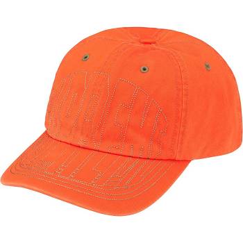 Supreme Visor Stitch 6-Panel Hats Orange | ZA127AP