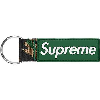 Supreme Webbing Keychain Accessories Green | ZA184HK