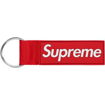 Supreme Webbing Keychain Accessories Red | ZA183GL