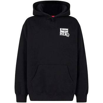 Supreme X Antihero Hoodie Black | ZA459TV