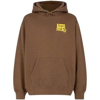 Supreme X Antihero Hoodie Brown | ZA460YU