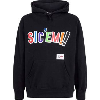 Supreme X WTAPS Sic’em! Hoodie Black | ZA454MA