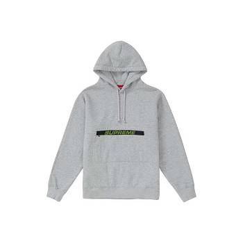 Supreme Zip Pouch Hooded Sweatshirts Grey | ZA253UT